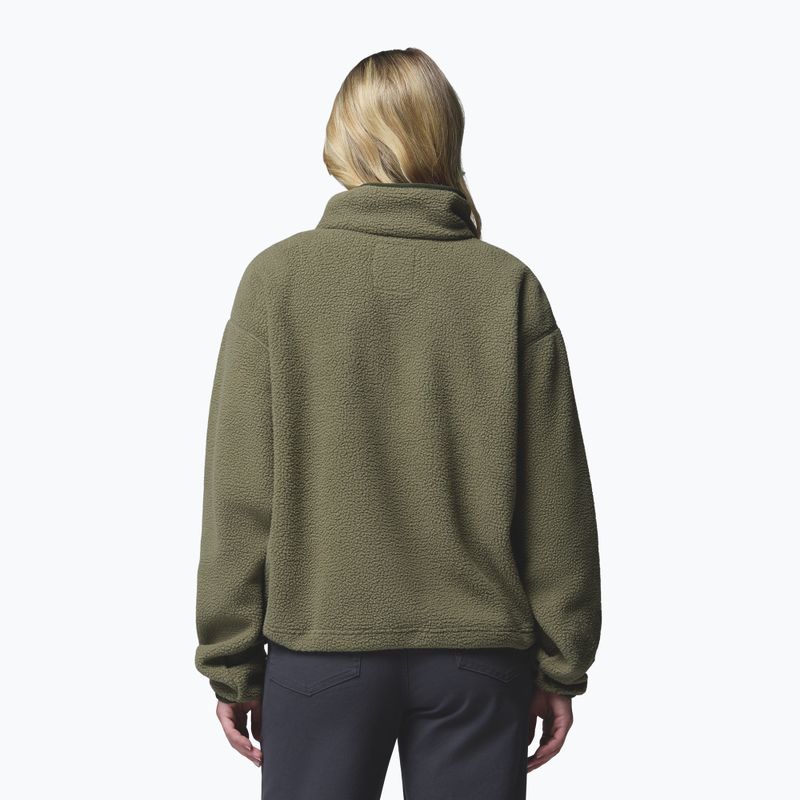 Dámska fleecová mikina Columbia Helvetia II Cropped Half Snap Fleece stone green/safari 3
