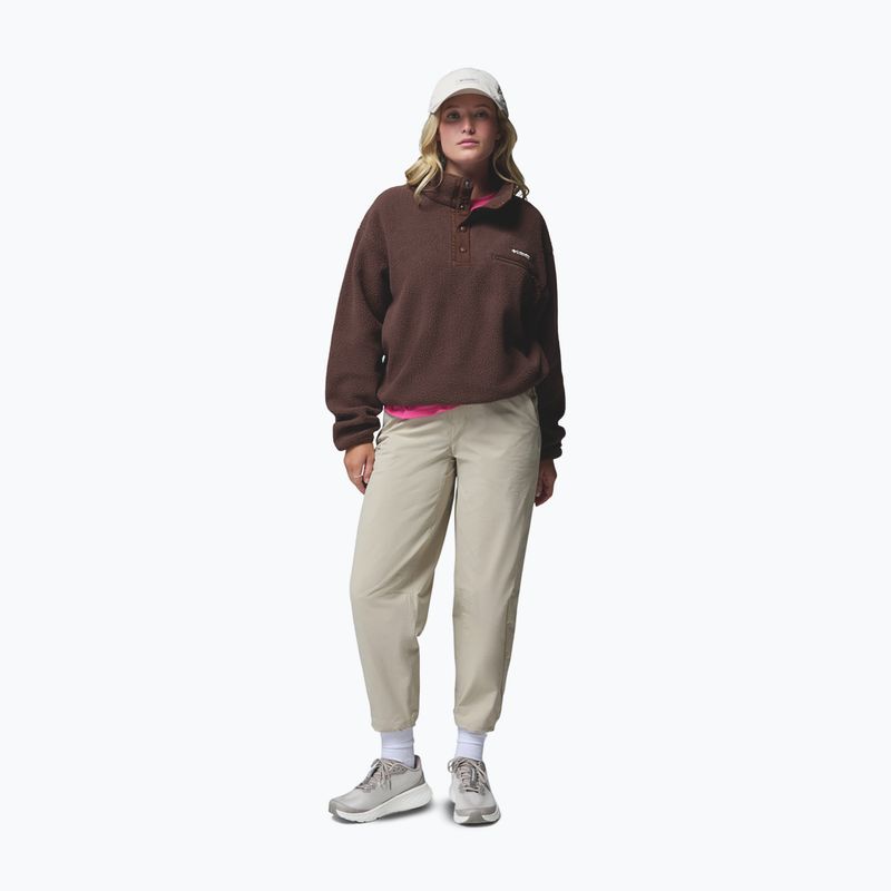 Dámska fleecová mikina Columbia Helvetia II Cropped Half Snap Fleece tobacco 2