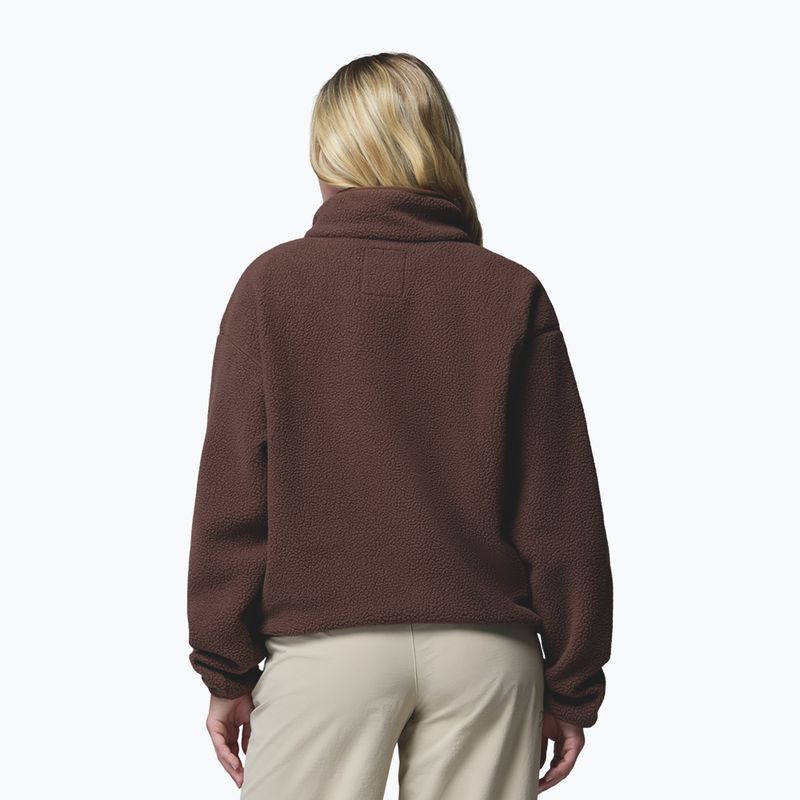 Dámska fleecová mikina Columbia Helvetia II Cropped Half Snap Fleece tobacco 3