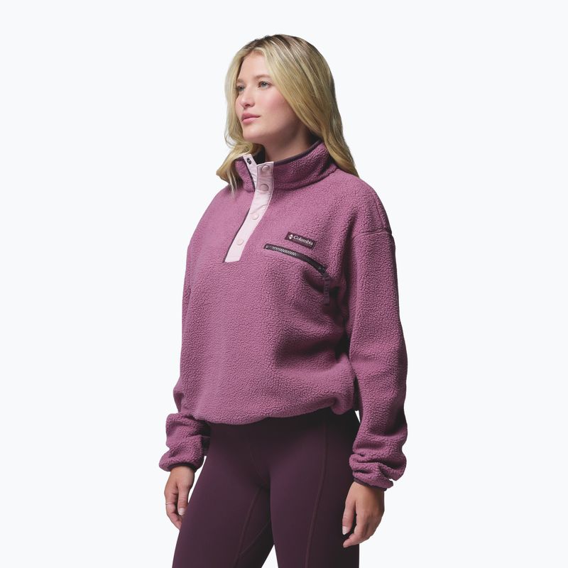 Dámska fleecová mikina Columbia Helvetia II Cropped Half Snap Fleece antique mauve/mineral pink 4