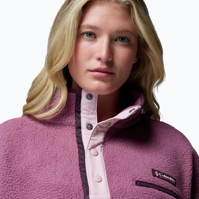 Dámska fleecová mikina Columbia Helvetia II Cropped Half Snap Fleece antique mauve/mineral pink 5