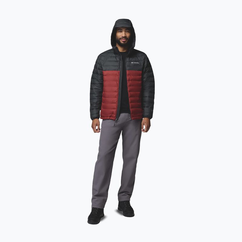 Pánska bunda Columbia Powder Lite II Hooded red oxide/shark 2
