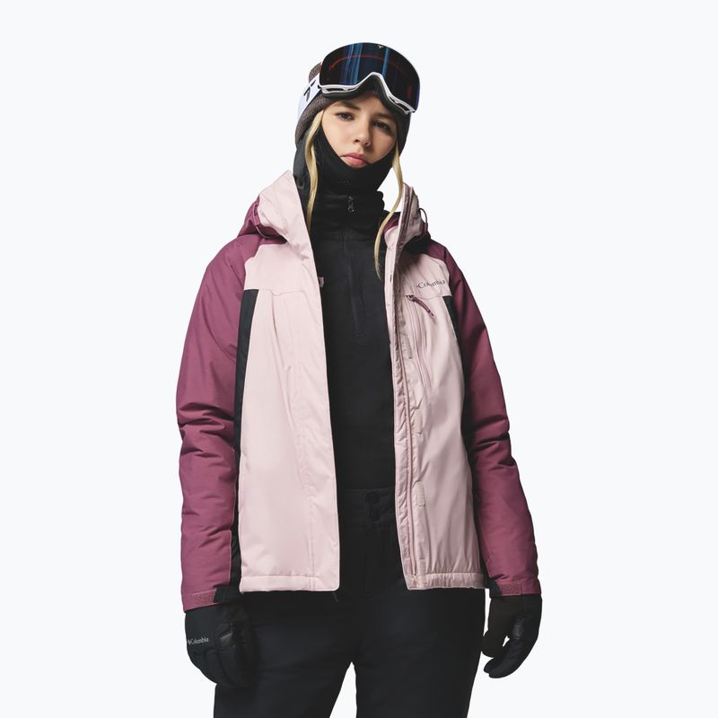 Dámska lyžiarska bunda Columbia Snowy Summit Ins mineral pink/black/antique mauve x dye 4