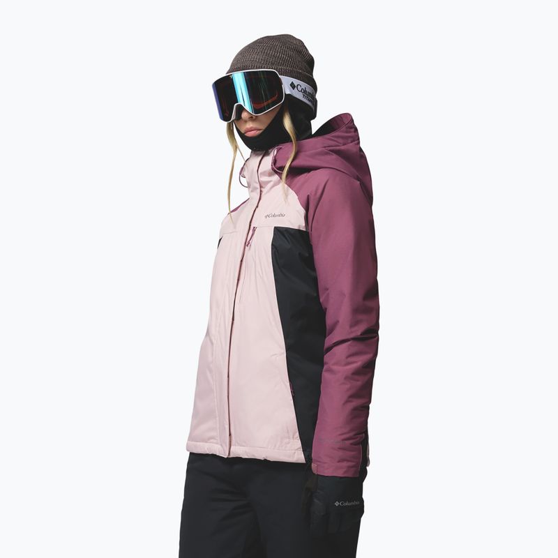 Dámska lyžiarska bunda Columbia Snowy Summit Ins mineral pink/black/antique mauve x dye 5
