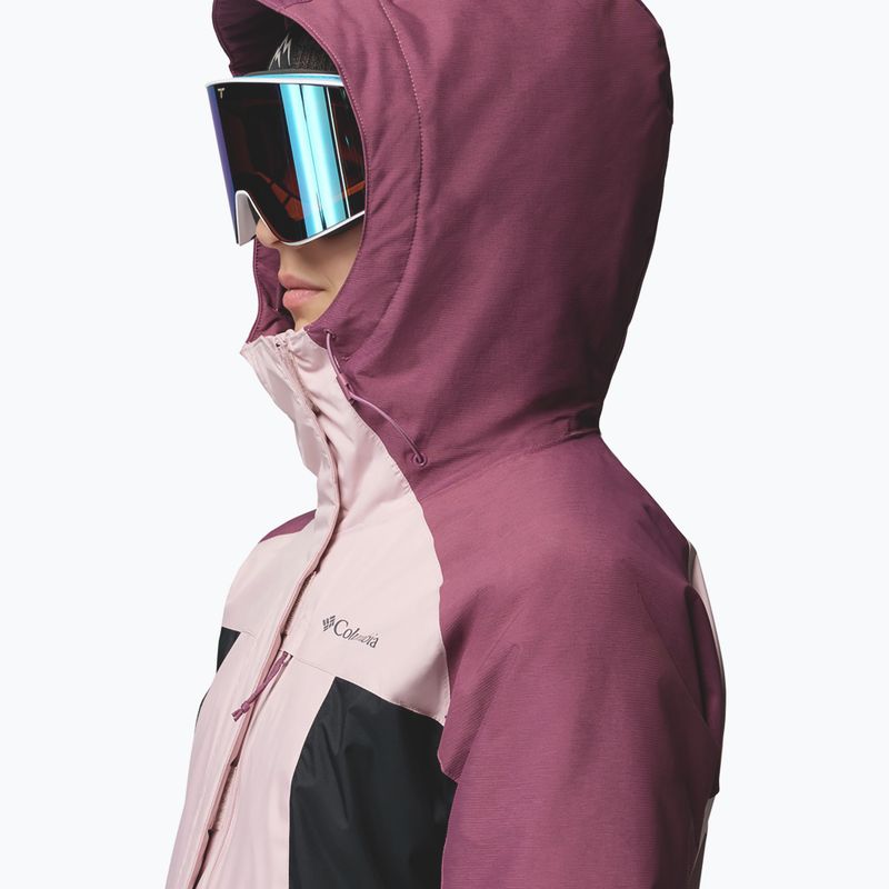 Dámska lyžiarska bunda Columbia Snowy Summit Ins mineral pink/black/antique mauve x dye 7