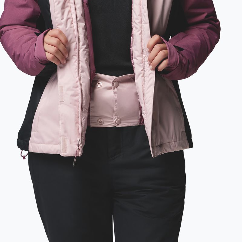Dámska lyžiarska bunda Columbia Snowy Summit Ins mineral pink/black/antique mauve x dye 9