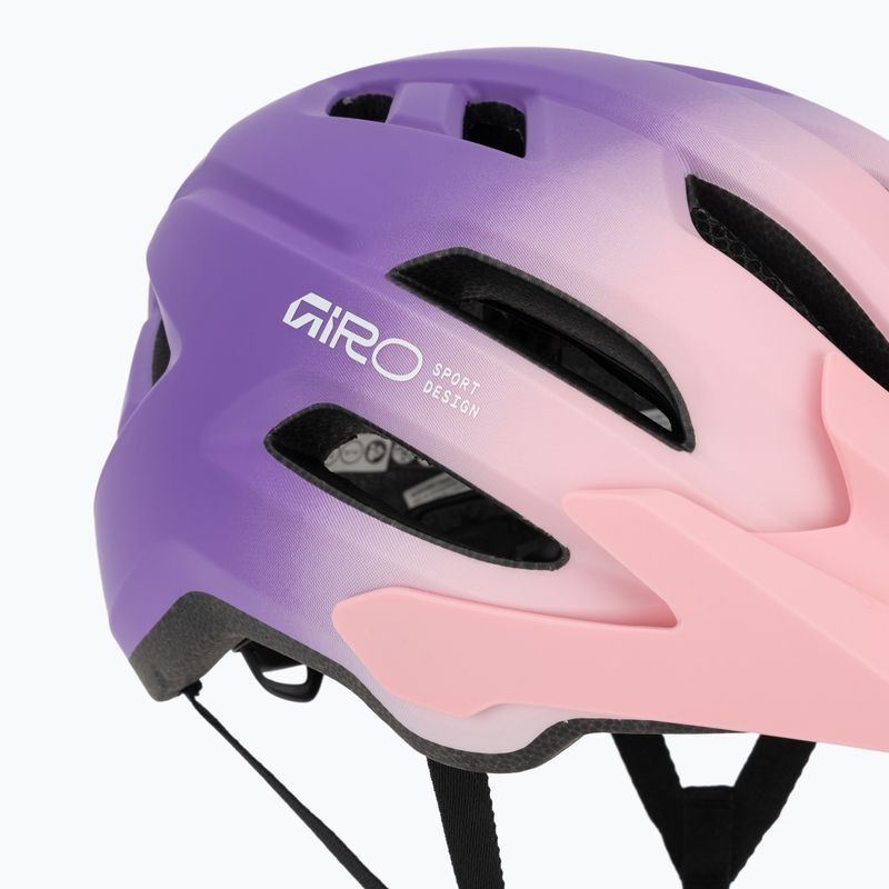 Detská cyklistická prilba Giro Fixture II MIPS matte light pink/purple fade 8