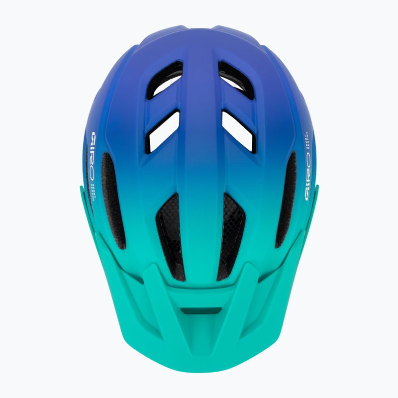 Detská cyklistická prilba Giro Fixture II matte aqua green/blue jewel fade 6