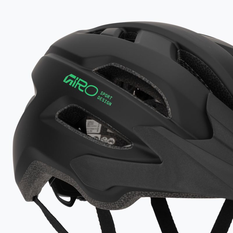 Detská cyklistická prilba Giro Fixture II matte black/vivid green 7