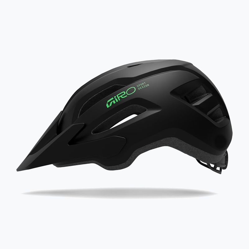 Detská cyklistická prilba Giro Fixture II matte black/vivid green 2