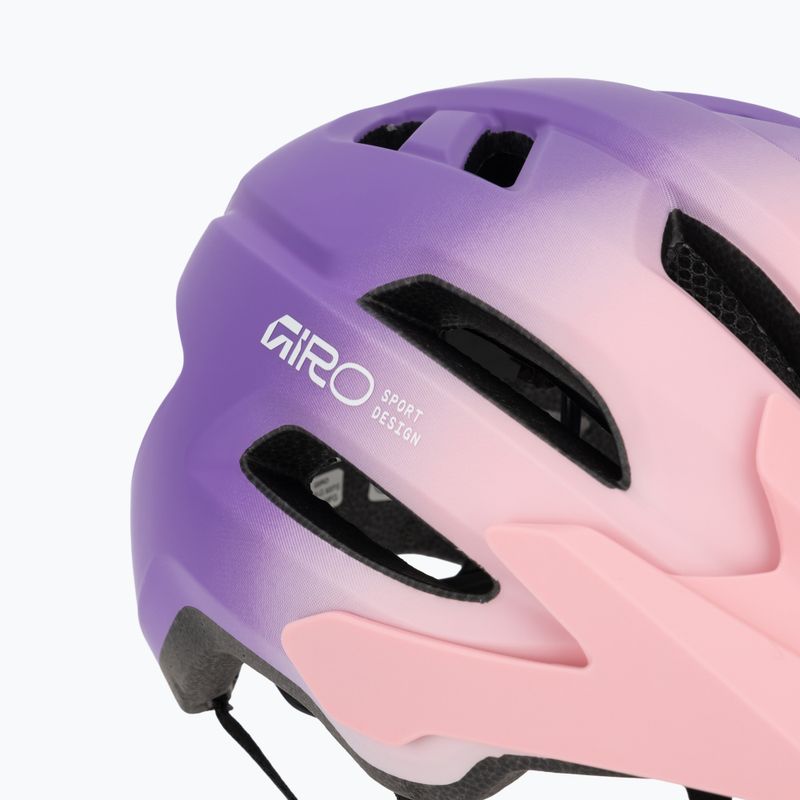 Detská cyklistická prilba Giro Fixture II matte light pink/purple fade 8