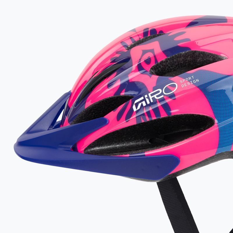 Detská cyklistická prilba Giro Raze pink flowers 7