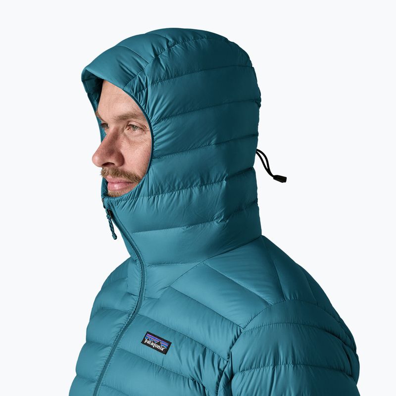 Pánska páperová bunda Patagonia Down Sweater Hoody glacial blue 5