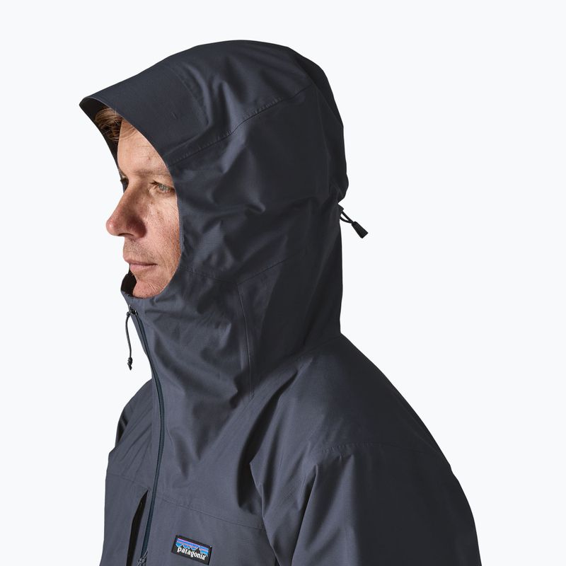 Pánska nepremokavá bunda Patagonia Insulated Boulder Fork Rain smolder blue 4