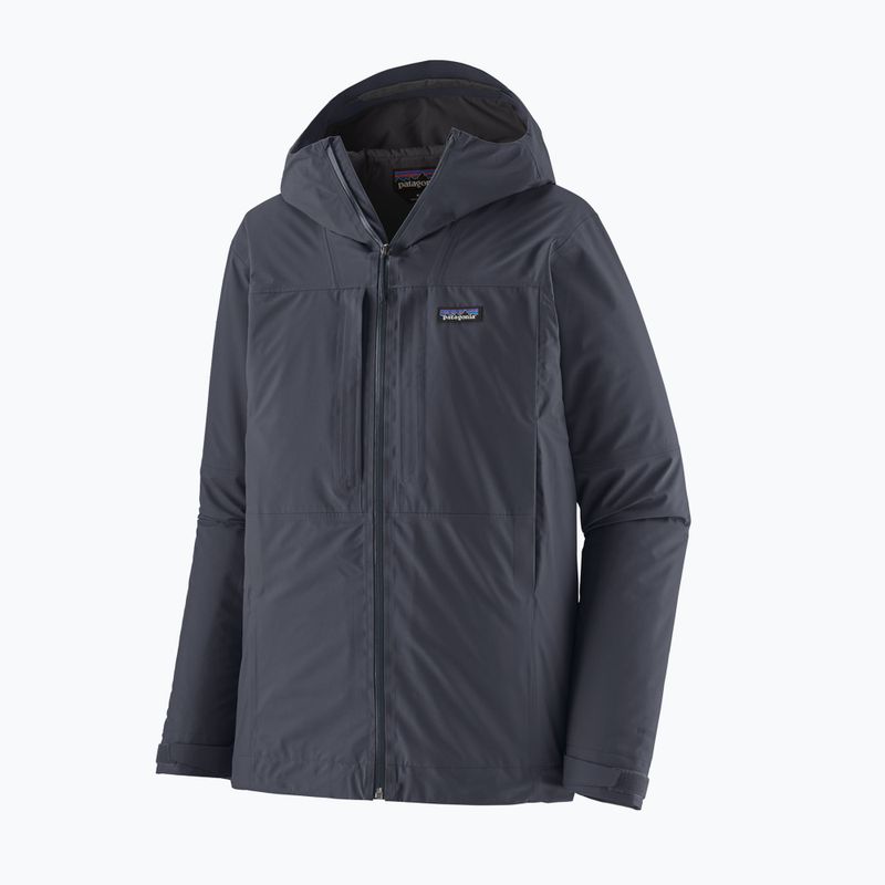 Pánska nepremokavá bunda Patagonia Insulated Boulder Fork Rain smolder blue 6