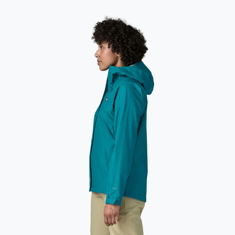 Dámska nepremokavá bunda Patagonia Torrentshell 3L Rain glacial glue 3