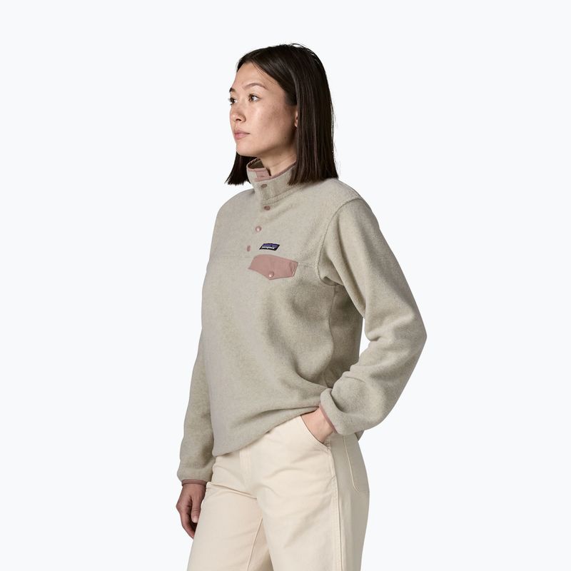 Dámska fleecová mikina Patagonia Lightweight Synchilla Snap-T Pullover oatmeal heather w/moonrise taupe 3