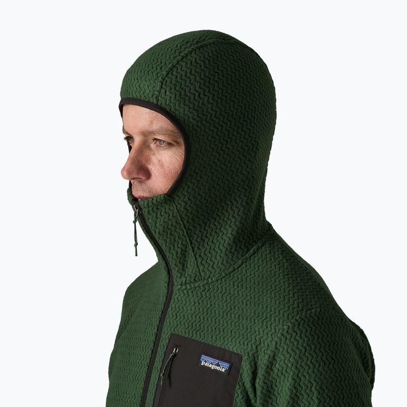 Pánska trekingová mikina Patagonia R1 Air Full-Zip Hoody treeline green 4