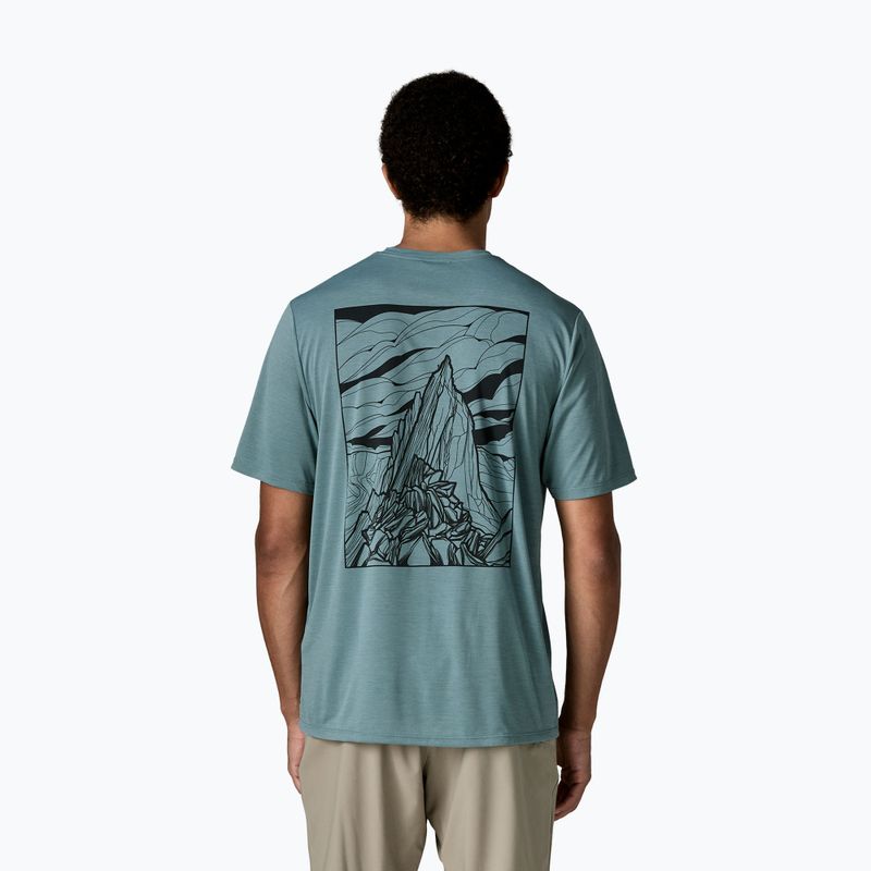 Pánske tričko Patagonia Cap Cool Daily Cloud Crag blue sage - light blue sage x-dye 2