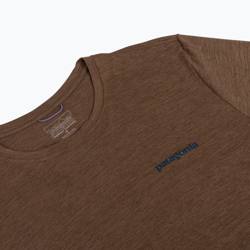 Pánske tričko longsleeve Patagonia Cap Cool Daily Boardshort Logo LS berm brown - light berm brown x-dye 3