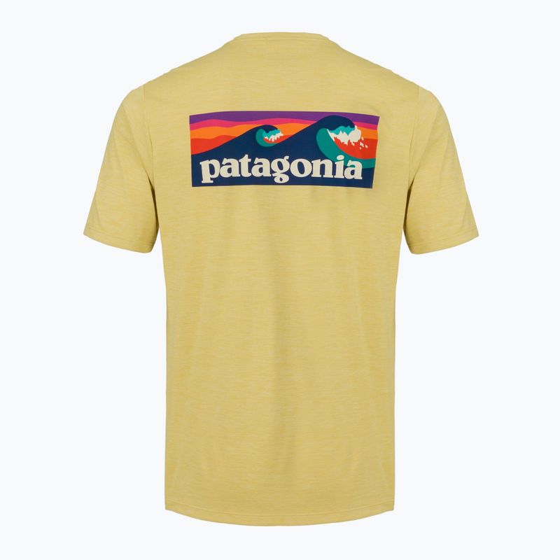 Pánske tričko Patagonia Capilene Cool Daily Boardshort Logo limestone yellow - light limestone yellow x-dye 2