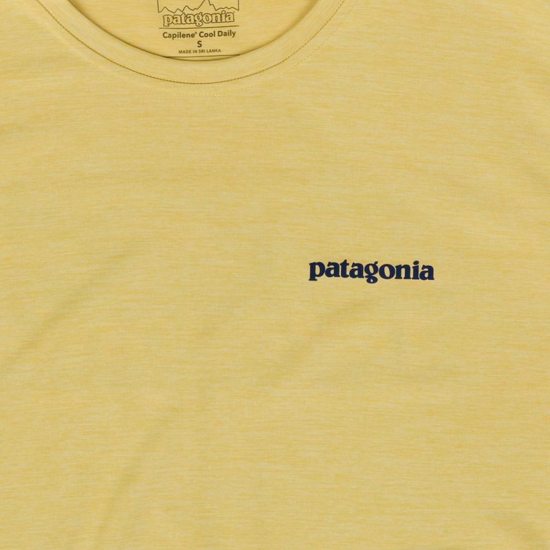 Pánske tričko Patagonia Capilene Cool Daily Boardshort Logo limestone yellow - light limestone yellow x-dye 3