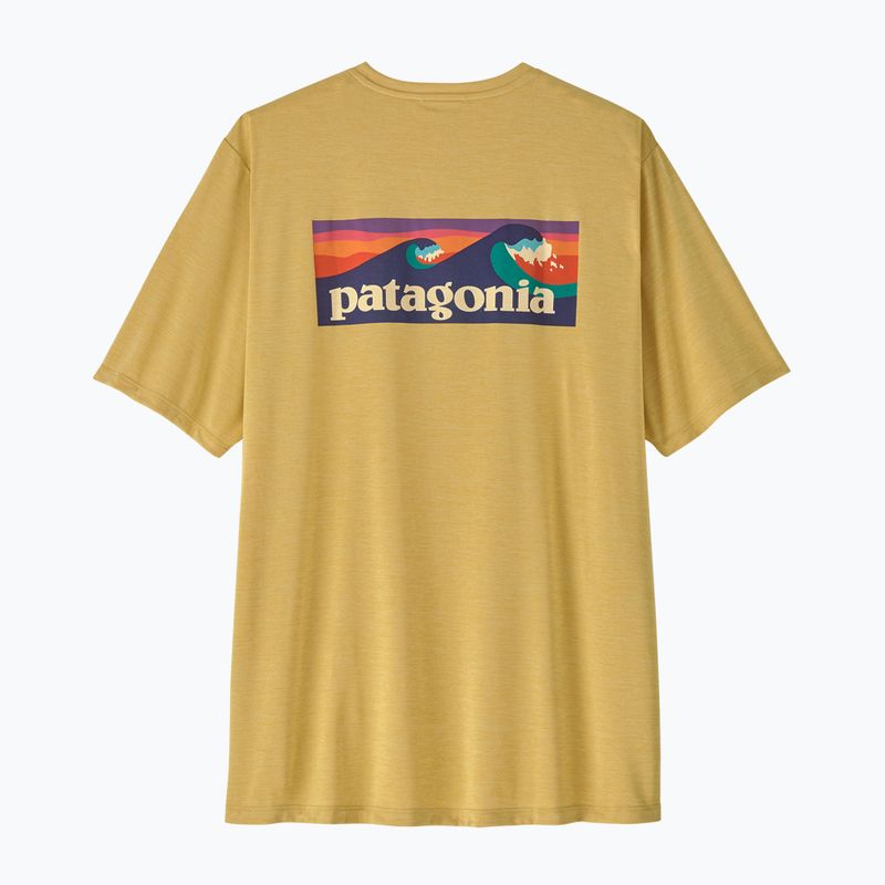 Pánske tričko Patagonia Capilene Cool Daily Boardshort Logo limestone yellow - light limestone yellow x-dye 2