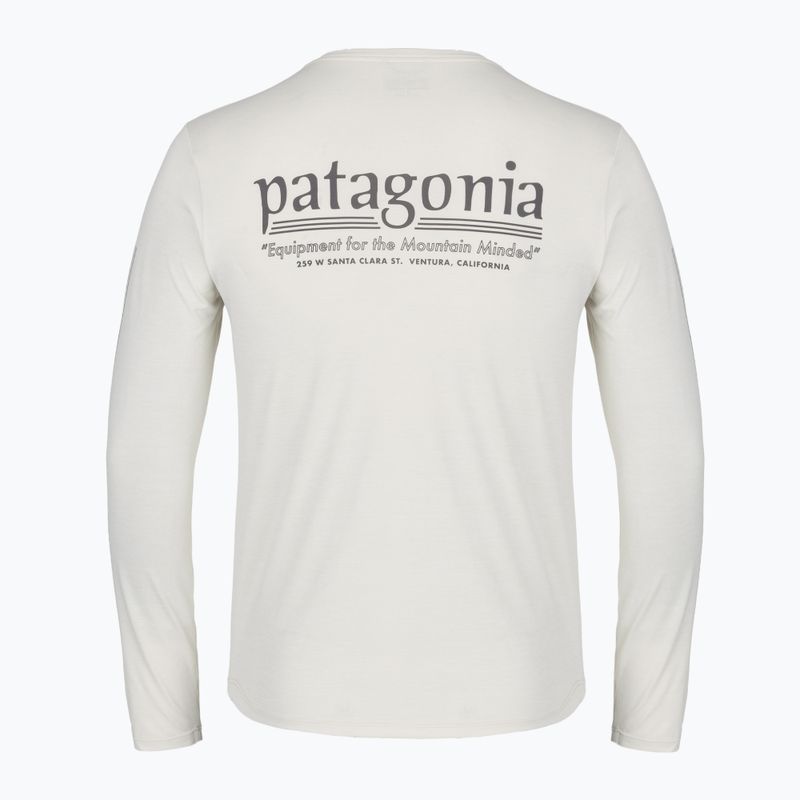 Pánske trekové tričko longsleeve Patagonia Cap Cool Daily Hut Tripper LS dyno white 2
