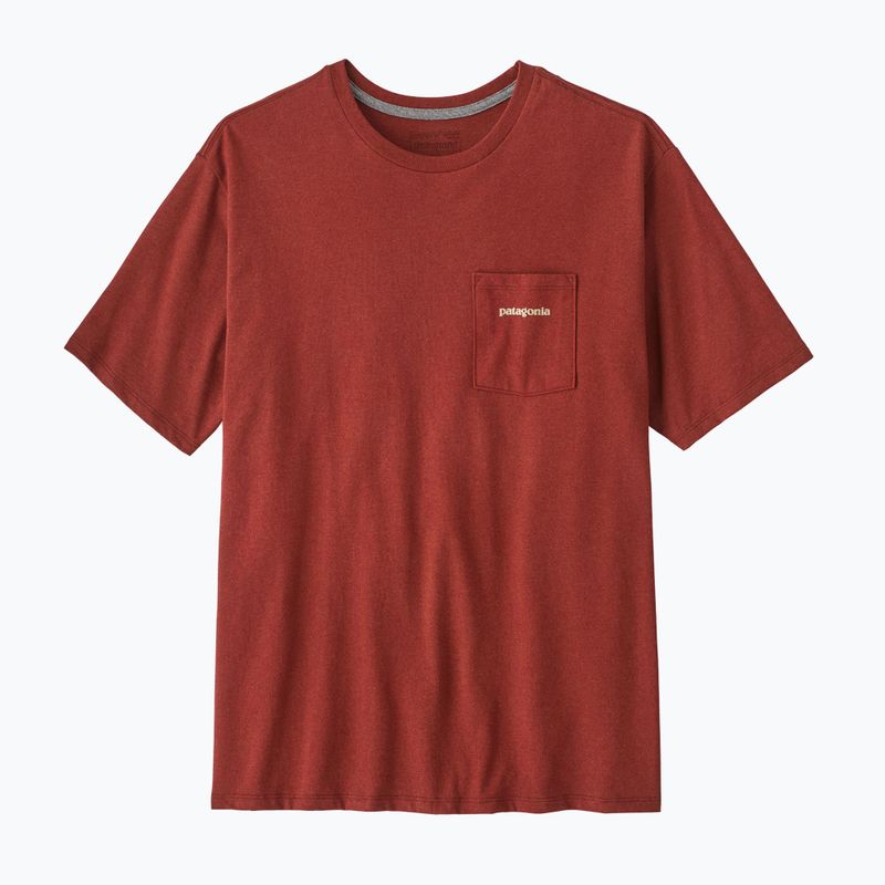 Pánske tričko Patagonia Boardshort Logo Pocket Responsibili rusty red