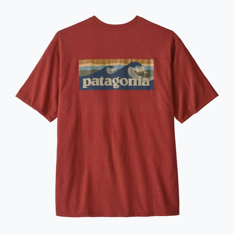Pánske tričko Patagonia Boardshort Logo Pocket Responsibili rusty red 2