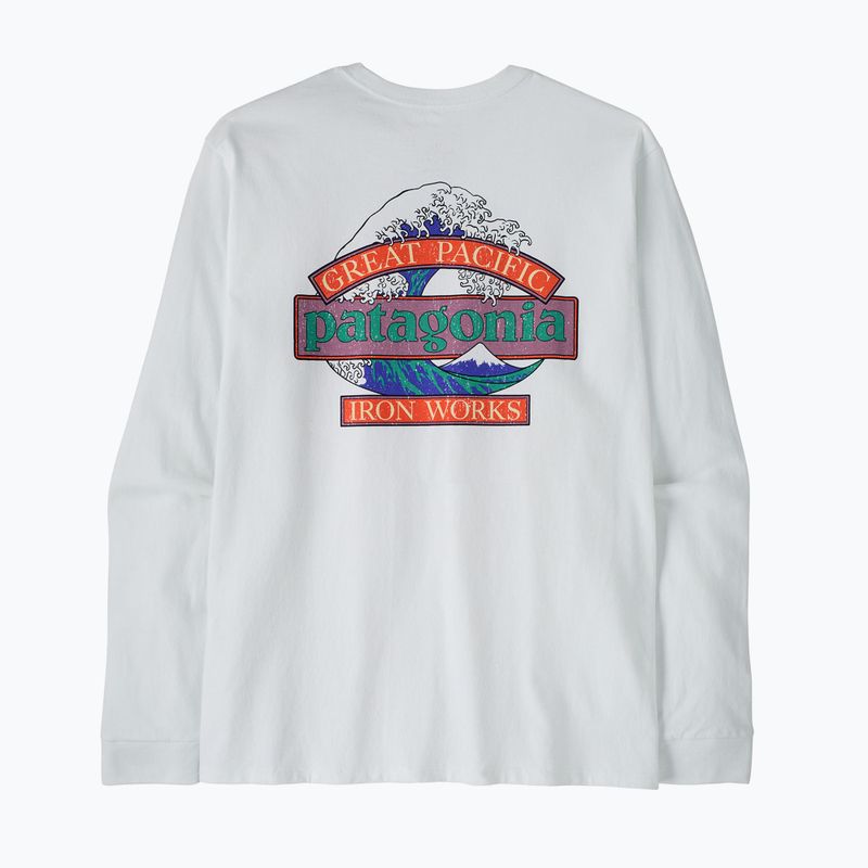 Pánske tričko longsleeve Patagonia Great Waves Responsibili-Tee LS fiber white 2