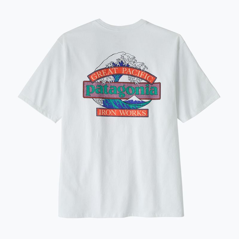 Pánske tričko Patagonia Great Waves Responsibili-Tee fiber white 2