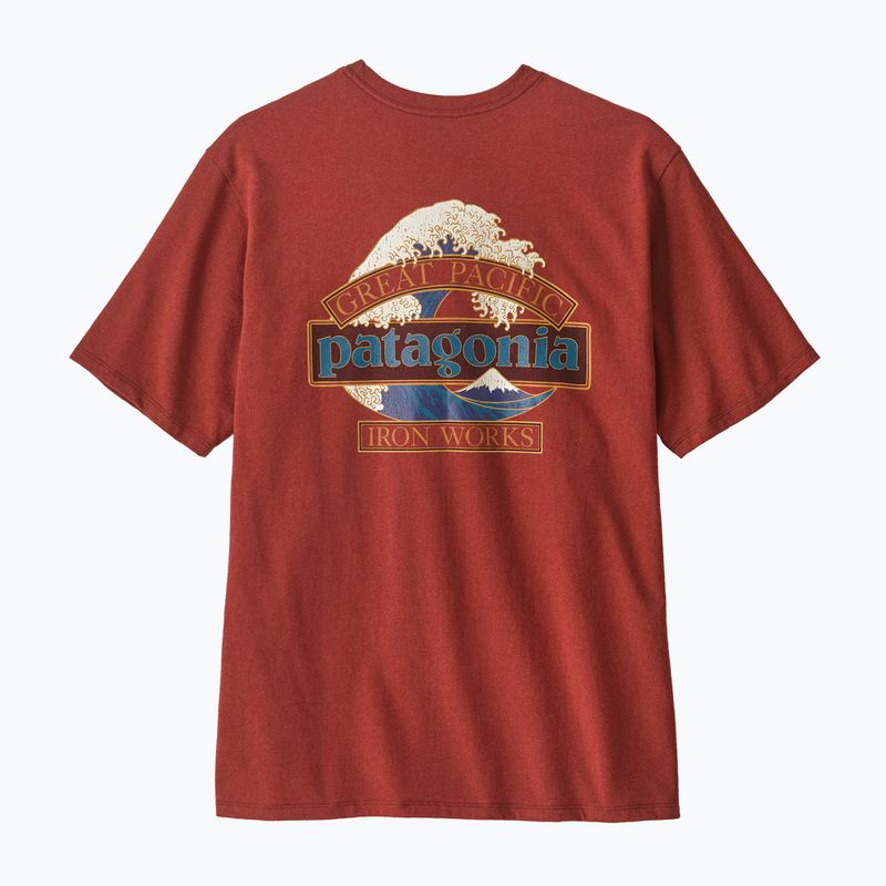 Pánske tričko Patagonia Great Waves Responsibili-Tee rusty red 2