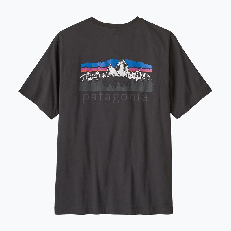 Pánske tričko Patagonia Fitz Roy Foothills ink black 3