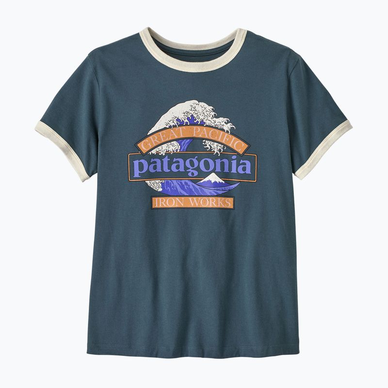 Dámske tričko Patagonia Great Waves Ringer Tee summit blue 2