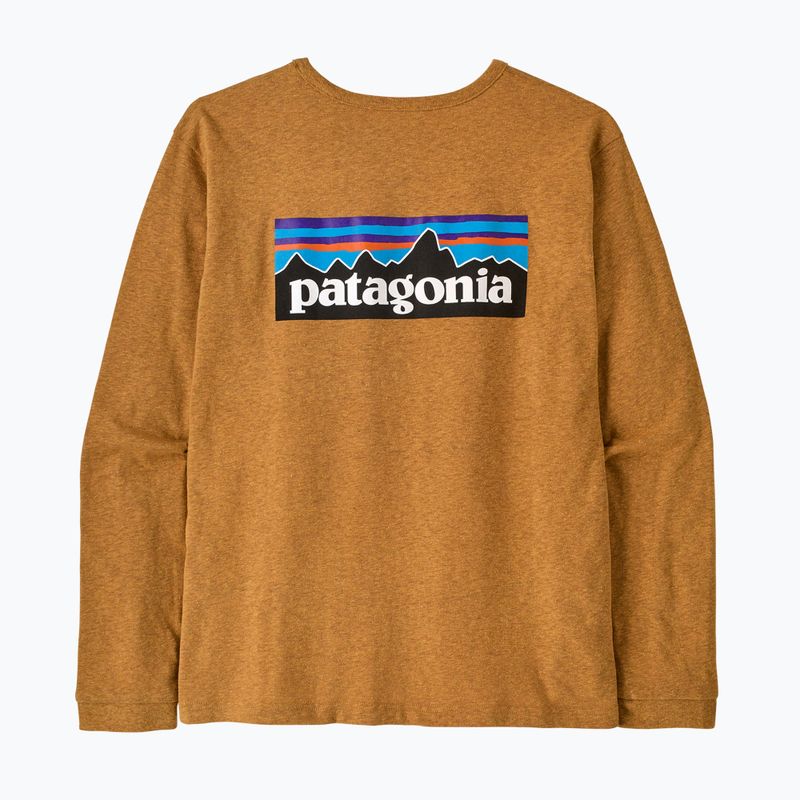 Dámske tričko longsleeve Patagonia P-6 Logo Responsibili-Tee LS dried mango 2