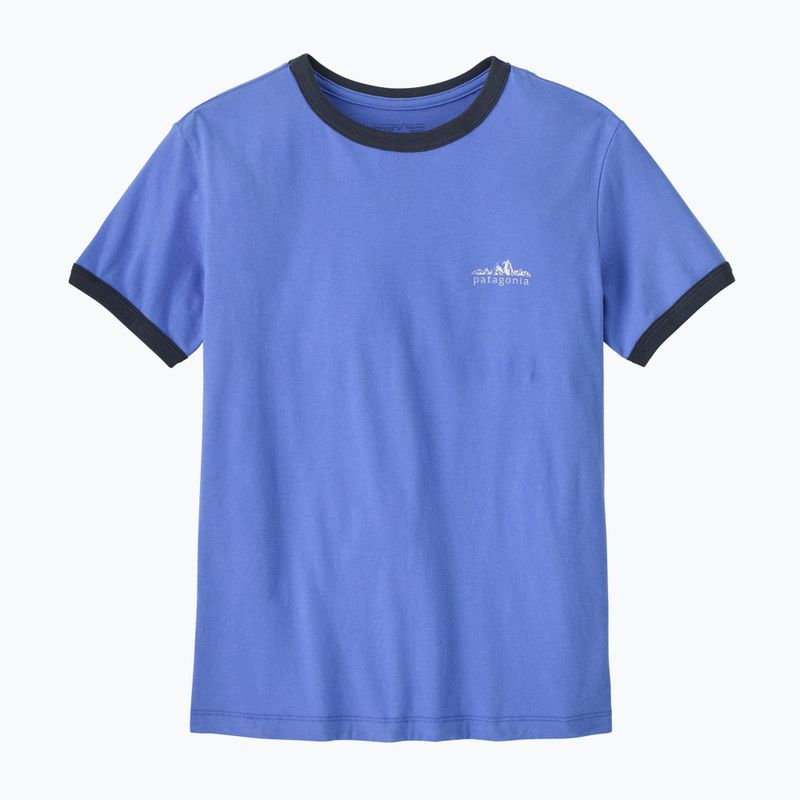 Dámske tričko Patagonia Fitz Roy Foothills Ringer Tee diver blue