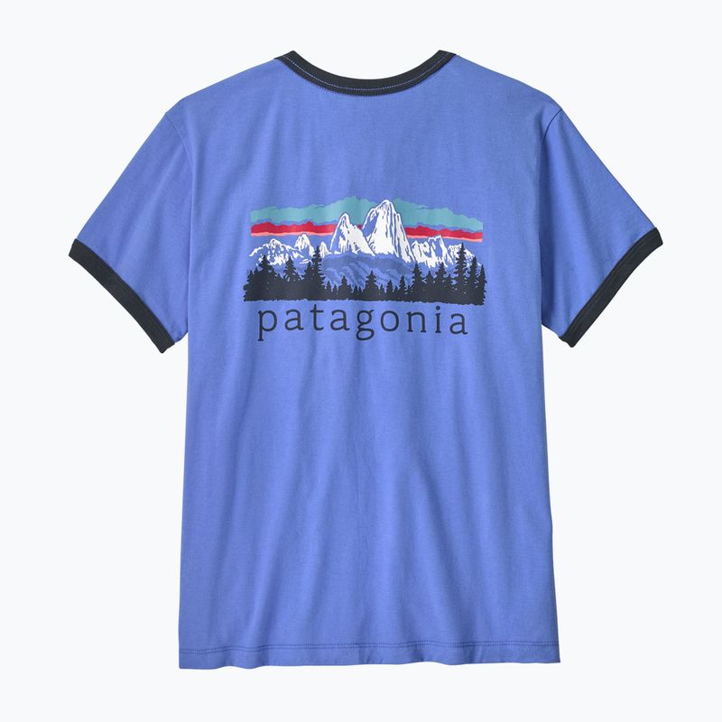 Dámske tričko Patagonia Fitz Roy Foothills Ringer Tee diver blue 2