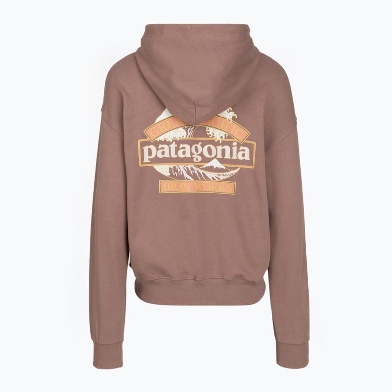 Dámska trekingová mikina Patagonia Great Waves Daily Hoody moonrise taupe 2
