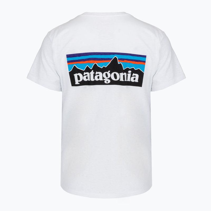 Dámske tričko Patagonia P-6 Logo Responsibili-Tee fiber white 2