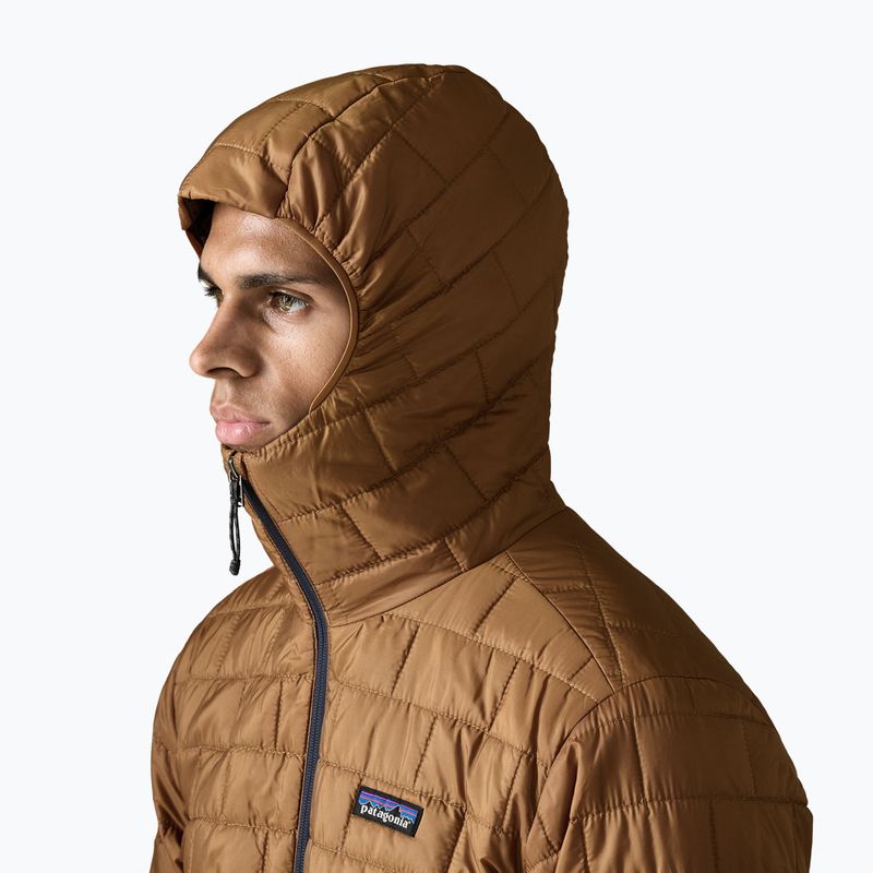 Pánska zateplená bunda Patagonia Nano Puff Hoody deer brown 4