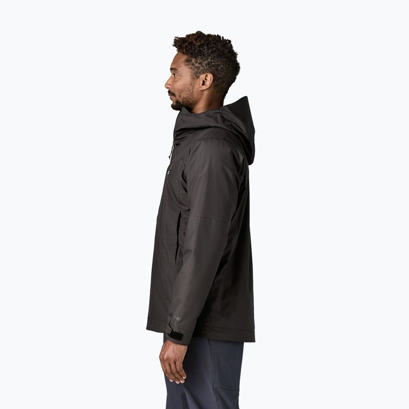 Pánska nepremokavá bunda Patagonia Insulated Boulder Fork Rain black 3