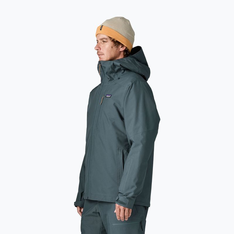 Pánska lyžiarska bunda Patagonia Insulated Powder Town summit blue 3