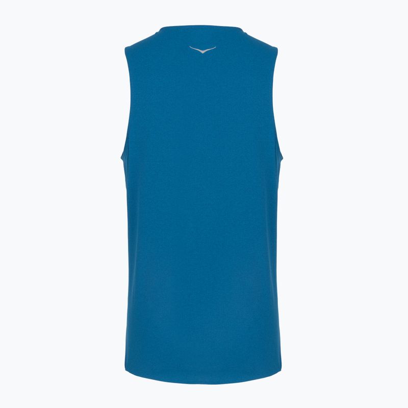 Pánske bežecké tričko HOKA EveryRun Tank night glow blue 2