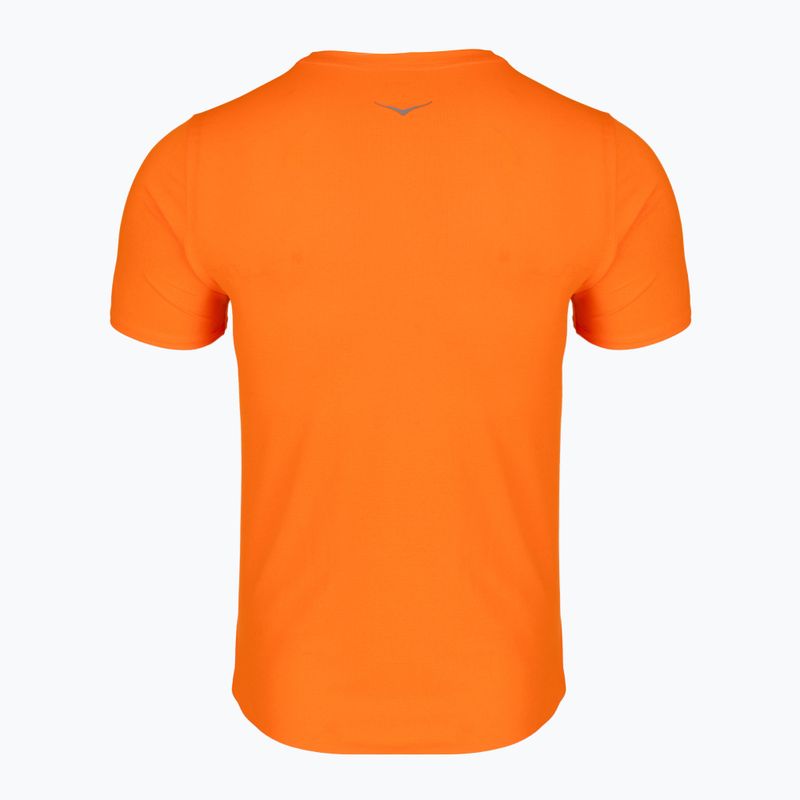 Pánske bežecké tričko HOKA EveryRun Short Sleeve electric tangerine 2