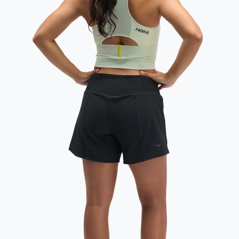 Dámske bežecké šortky HOKA Glide Short 5" 2in1 black 3