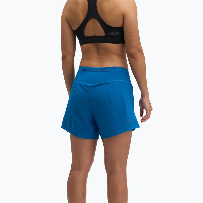 Dámske bežecké šortky HOKA Glide Short 5" 2in1 night glow blue 3