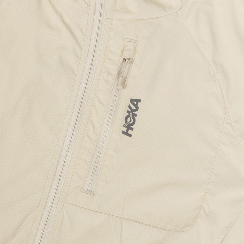 Dámska bežecká bunda HOKA Skyflow Wind Jacket oat milk 3