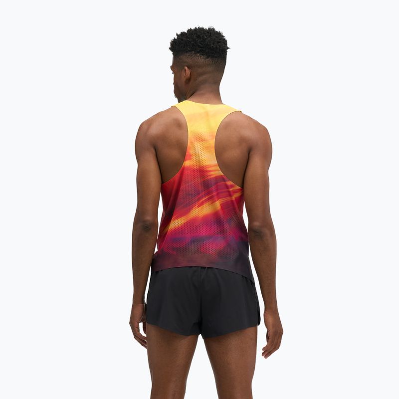 Pánske bežecké tričko HOKA Race Day Singlet TR Print hoka citrus 3