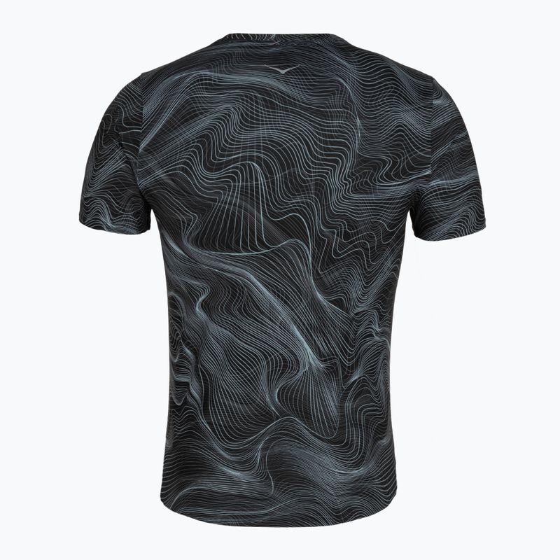 Pánske bežecké tričko HOKA EveryRun CLF PRT black/white 2